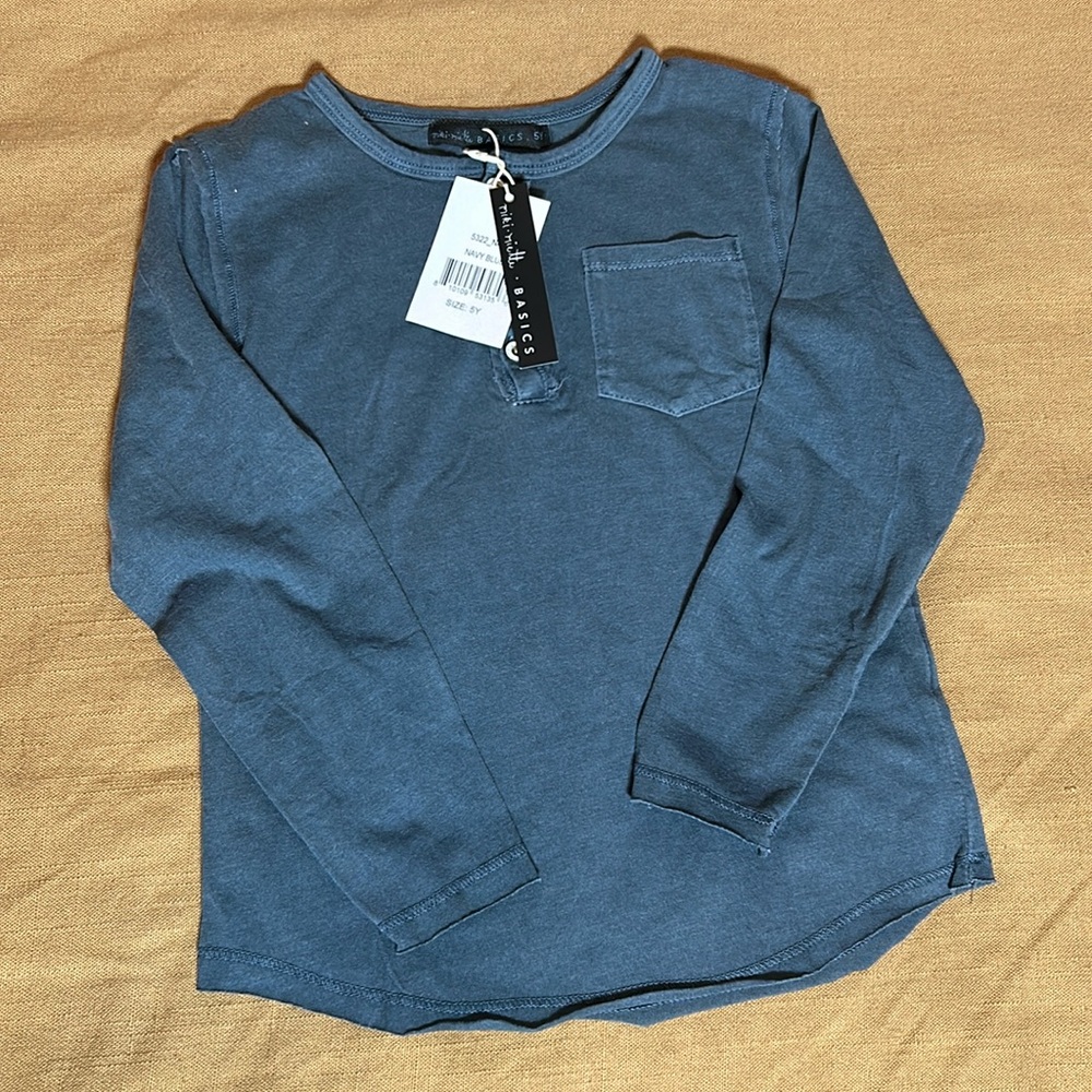 NWT Nordstrom Miki Miette Navy Long Sleeve Shirt
